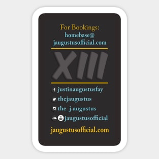 JAugustus Business Card Back Sticker